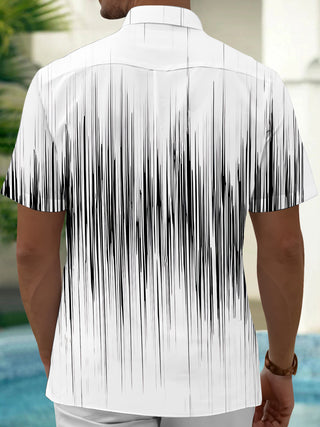 men's casual short sleeve flat lay shirt