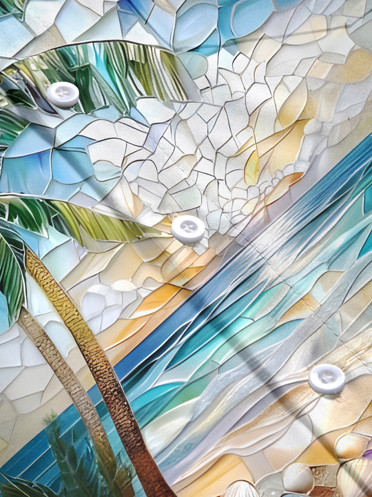 men's Hawaiian shirt close-up short sleeve