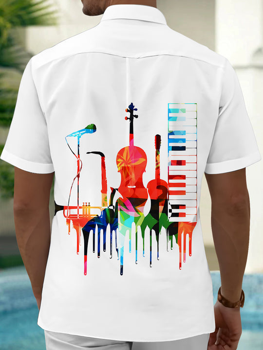 men's colorful tye dye shirt back view