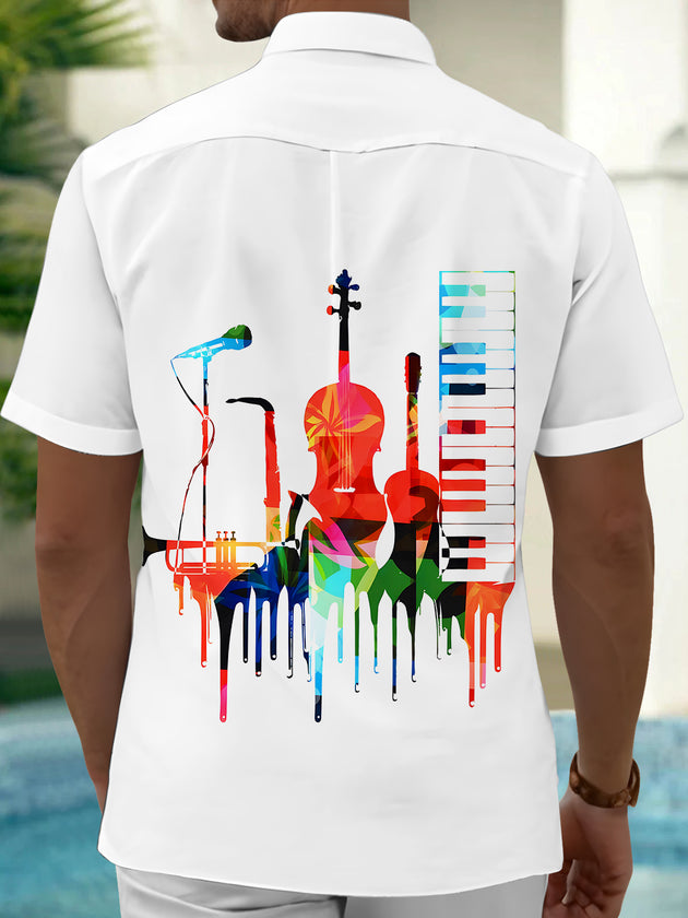 men's colorful tye dye shirt back view
