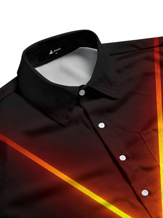 men's printed short sleeve flat lay shirt