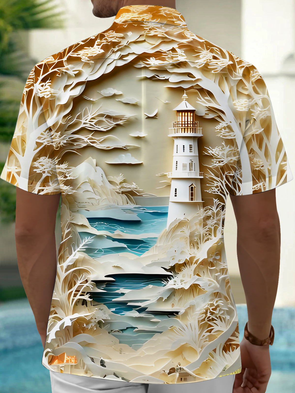 Lighthouse Relief Men's Pocket Short Sleeve Shirts