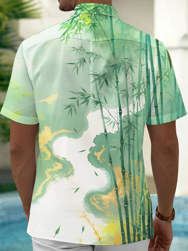 men's short sleeve shirt side view