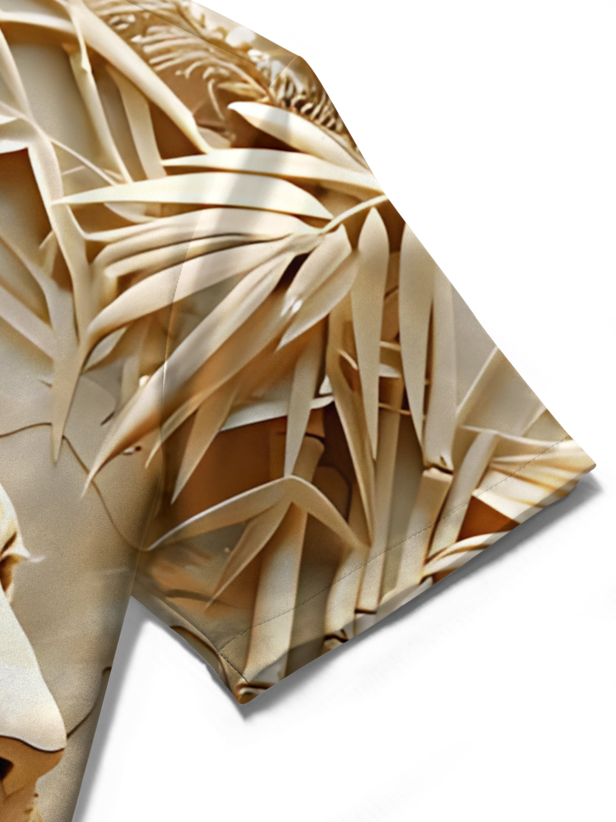 Tiger Bamboo Art Print Men's Pocket Short Sleeve Shirts