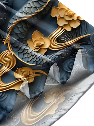 men's dragon print shirt summer vacation