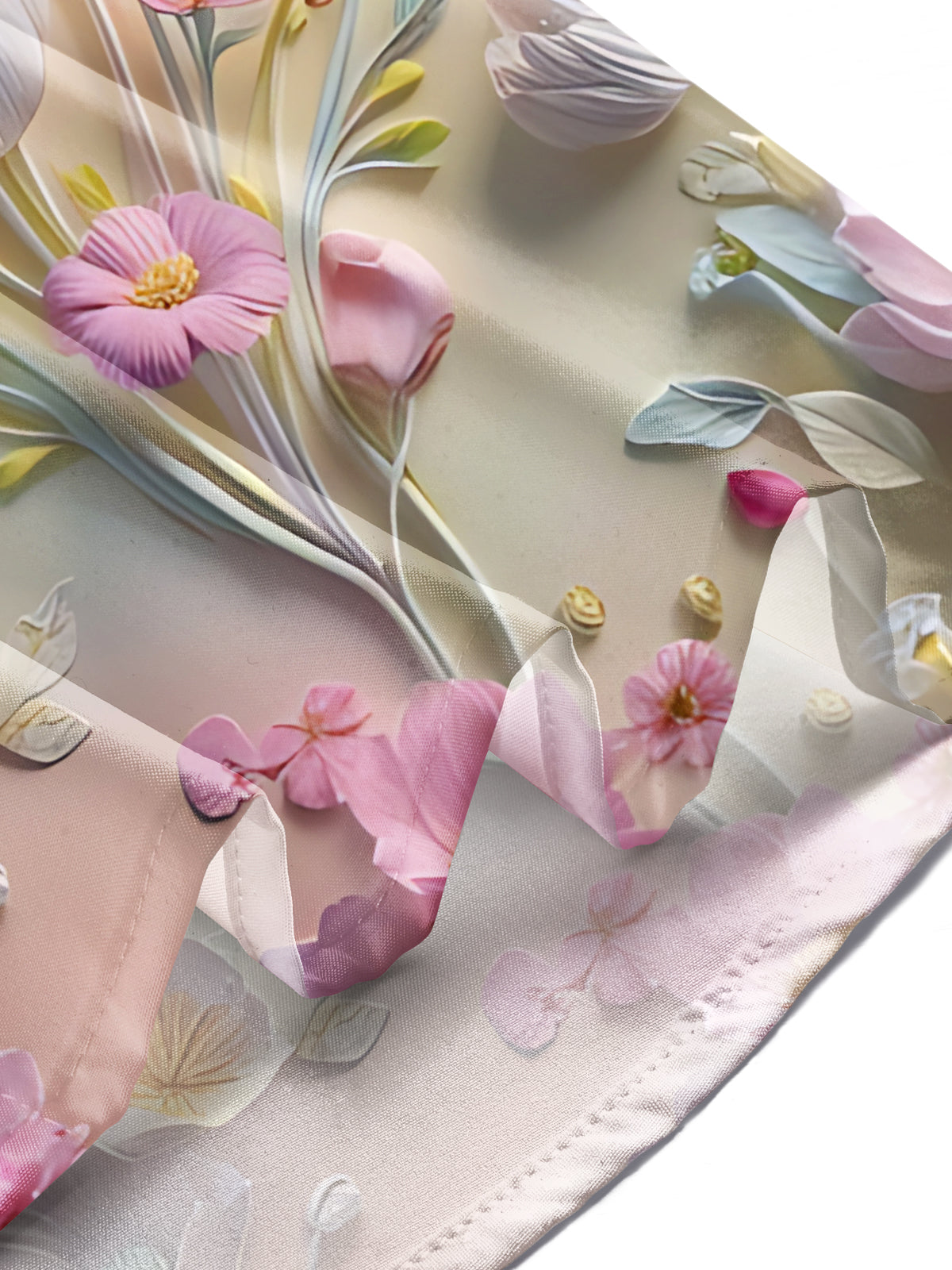 Floral Art Print Men's Pocket Short Sleeve Shirts