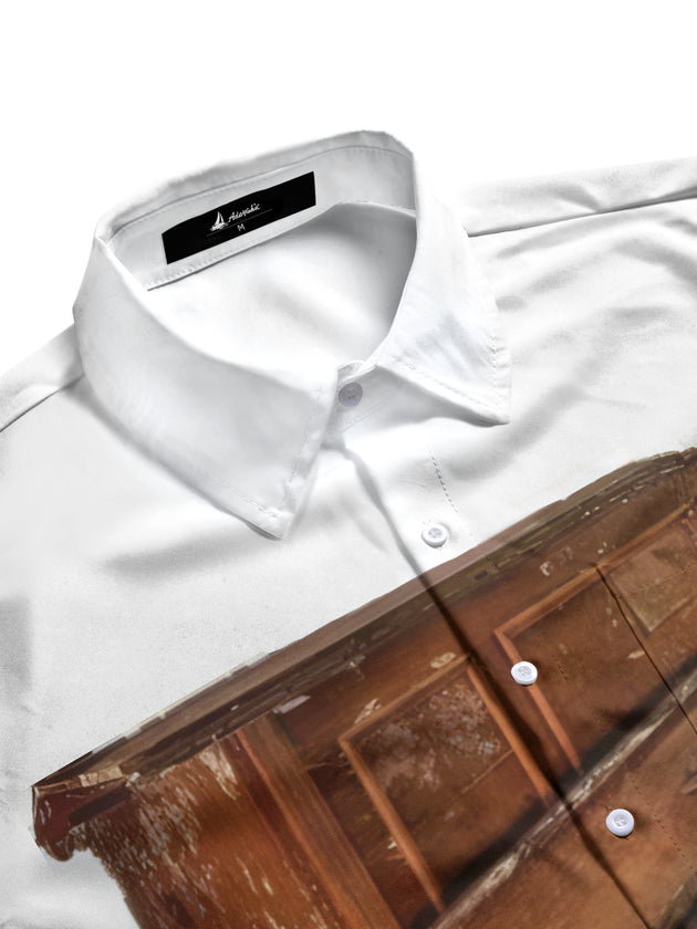 men's classic print shirt side view