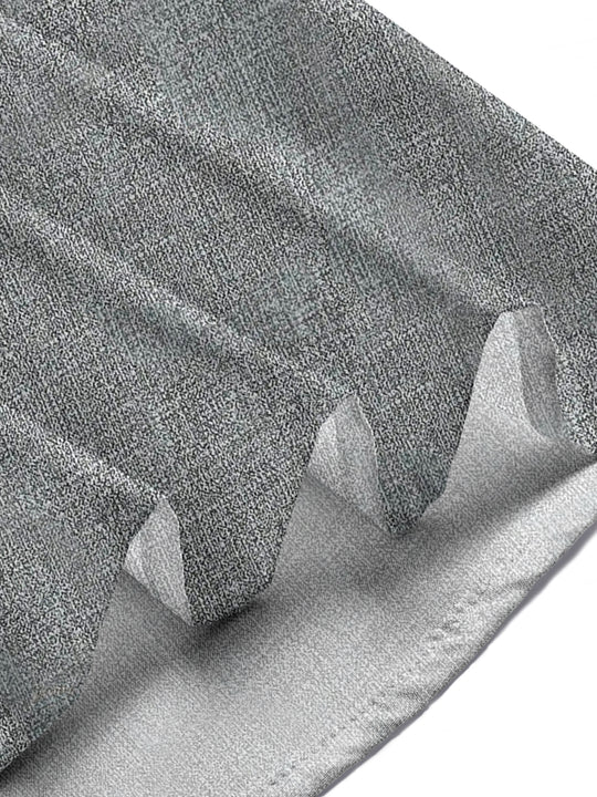 Men's geometry long sleeve pocket shirt close-up textured fabric detail