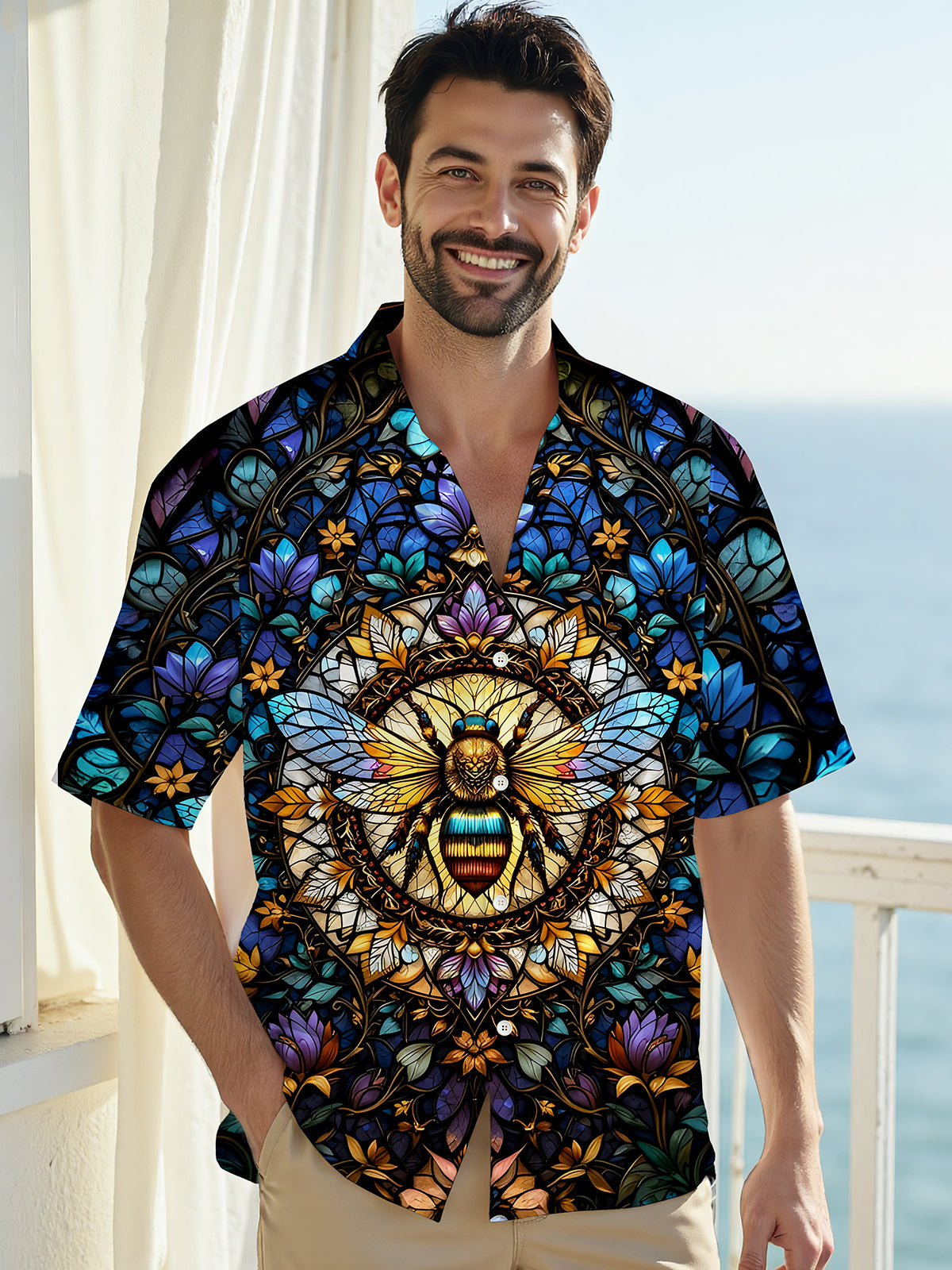 Bee Men's Pocket Short Sleeve Shirts