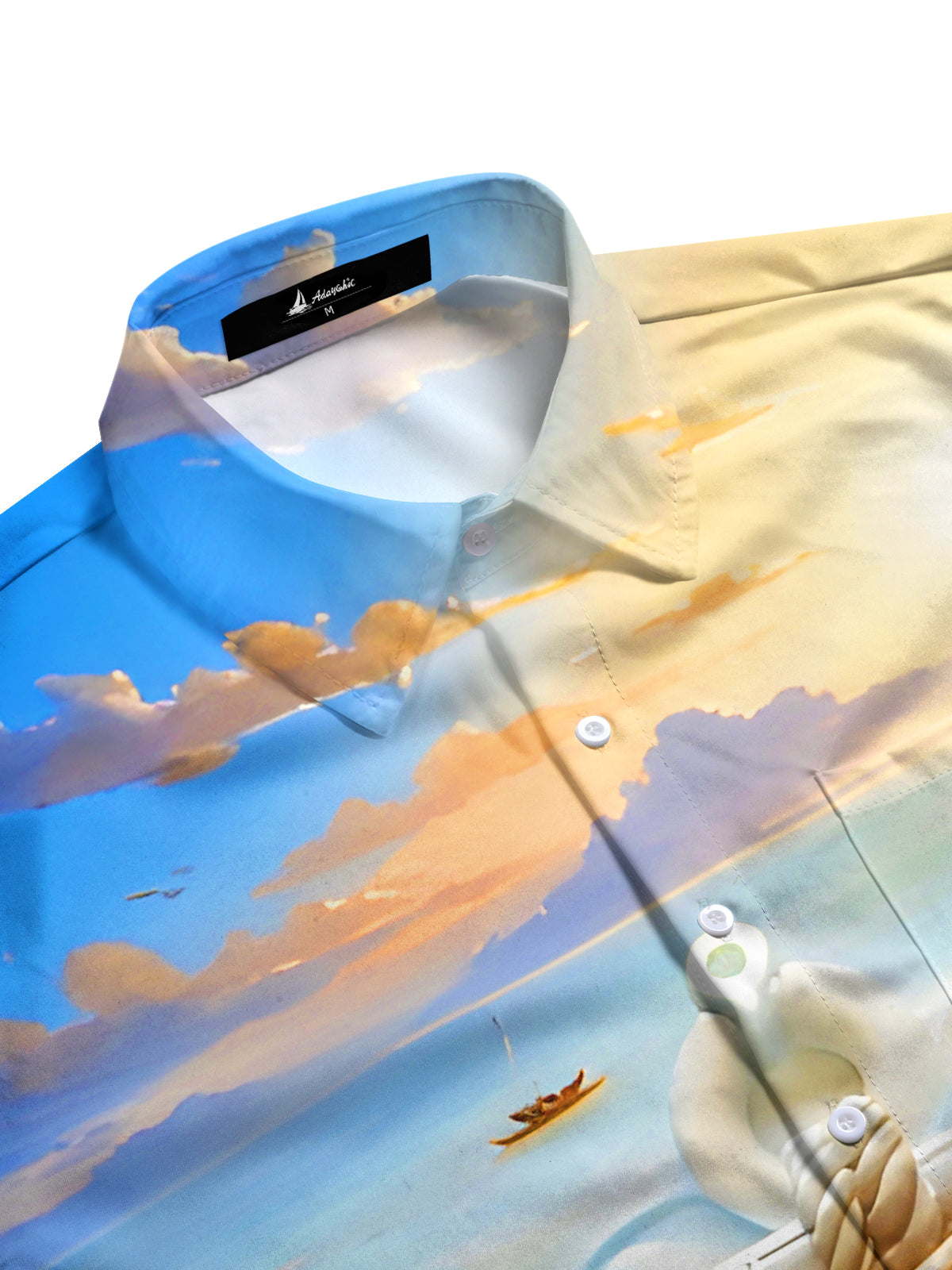 Anchor Shell Ocean Men's Pocket Short Sleeve Shirts