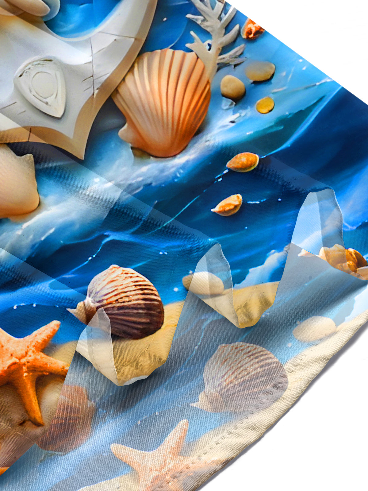 Anchor Shell Ocean Men's Pocket Short Sleeve Shirts