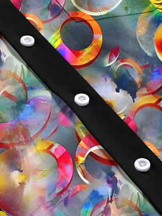 men's tie dye long sleeve flat lay shirt
