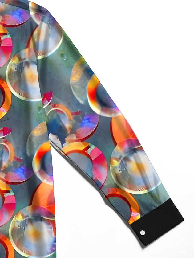 men's tie dye shirt close-up full sleeve