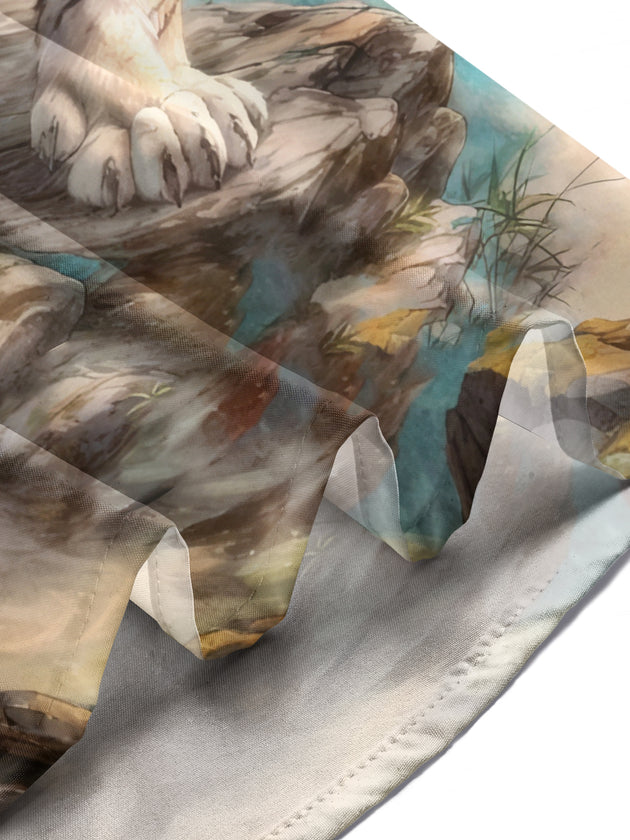men's tiger print shirt summer vacation view 7