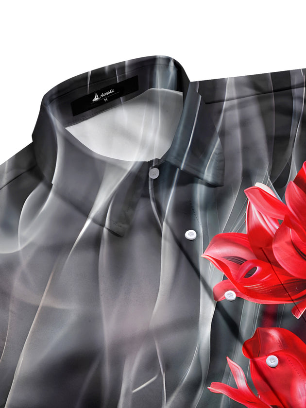men's botanical shirt side view