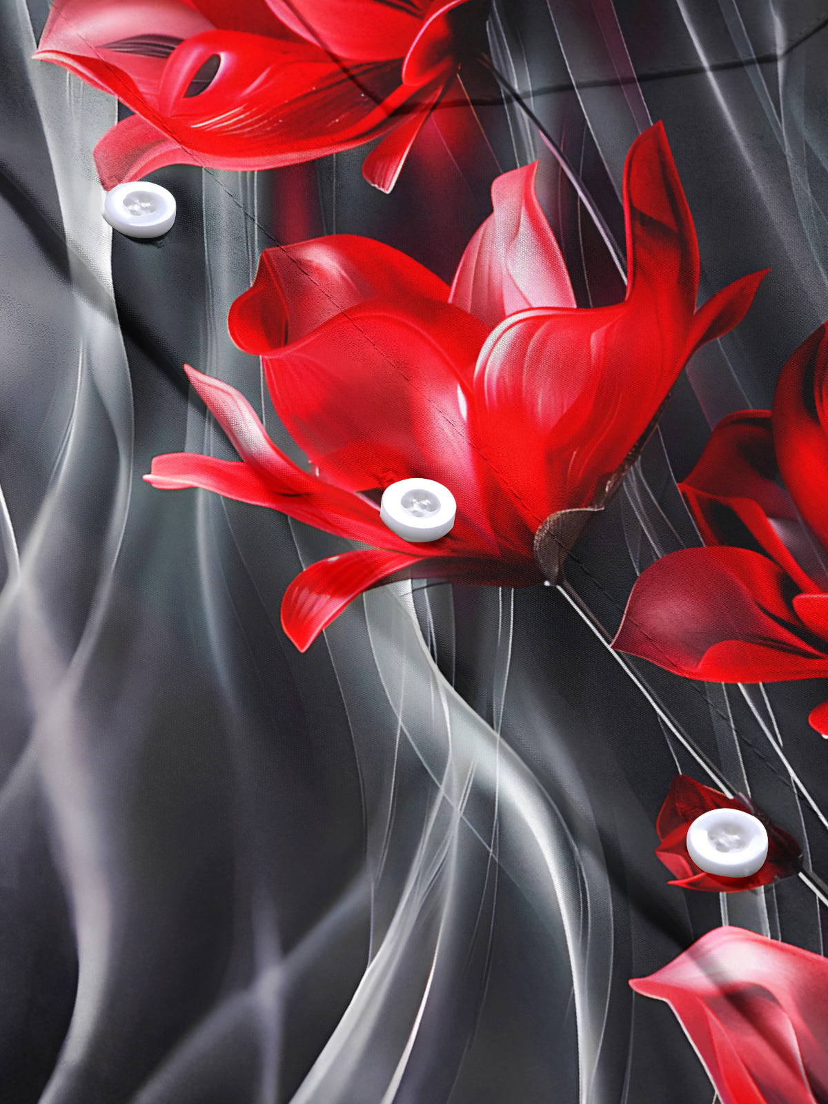 Floral Men's Pocket Short Sleeve Shirts