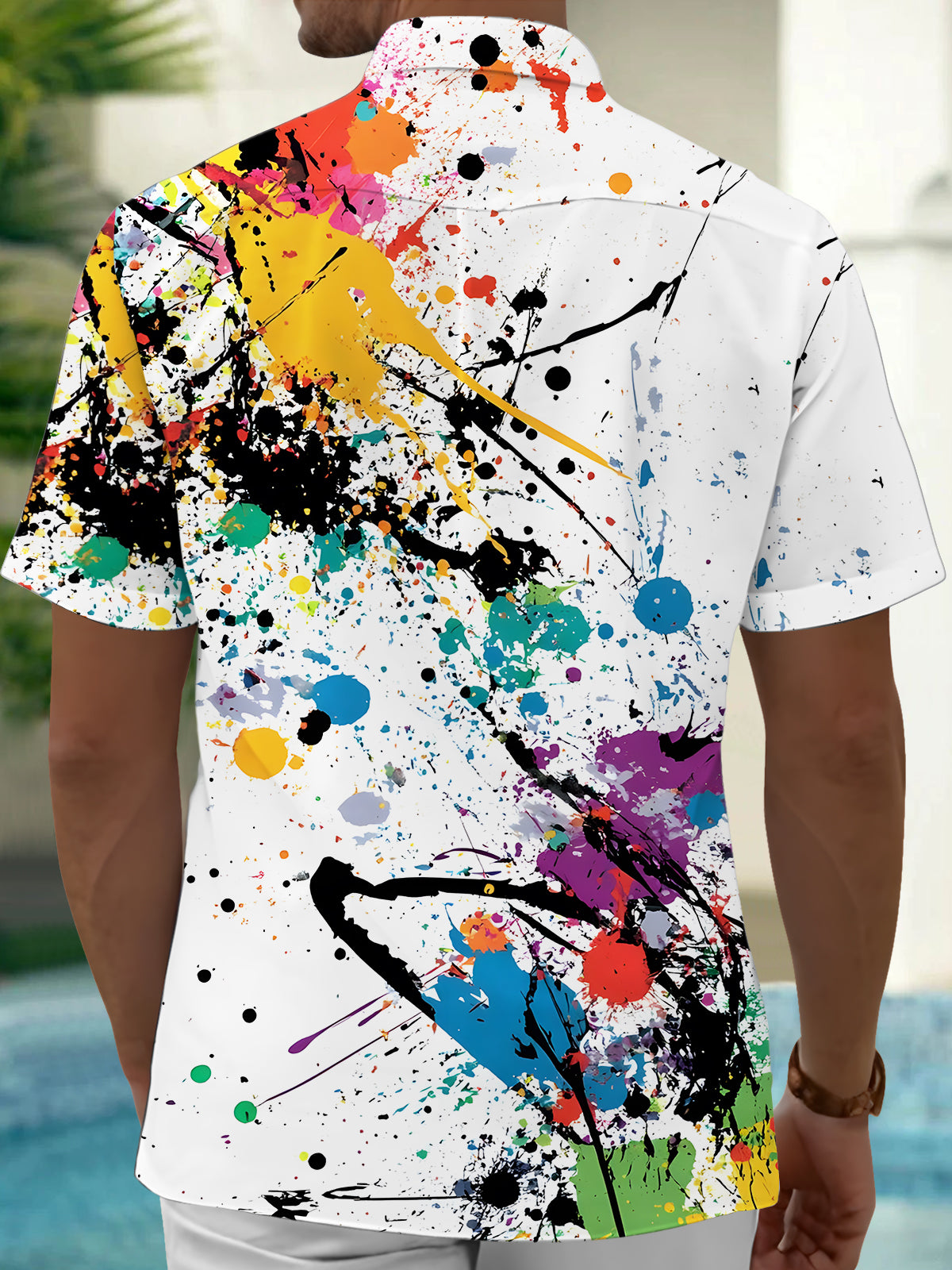 Tie Dye Men's Pocket Short Sleeve Shirts