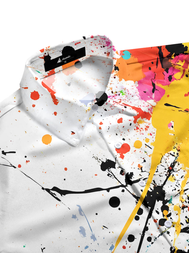 men's tie-dye shirt side view