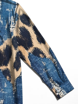 men's leopard print shirt summer vacation