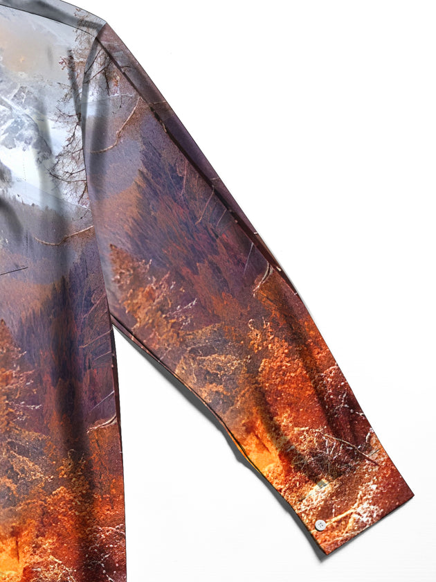 men's printed shirt close-up full sleeve