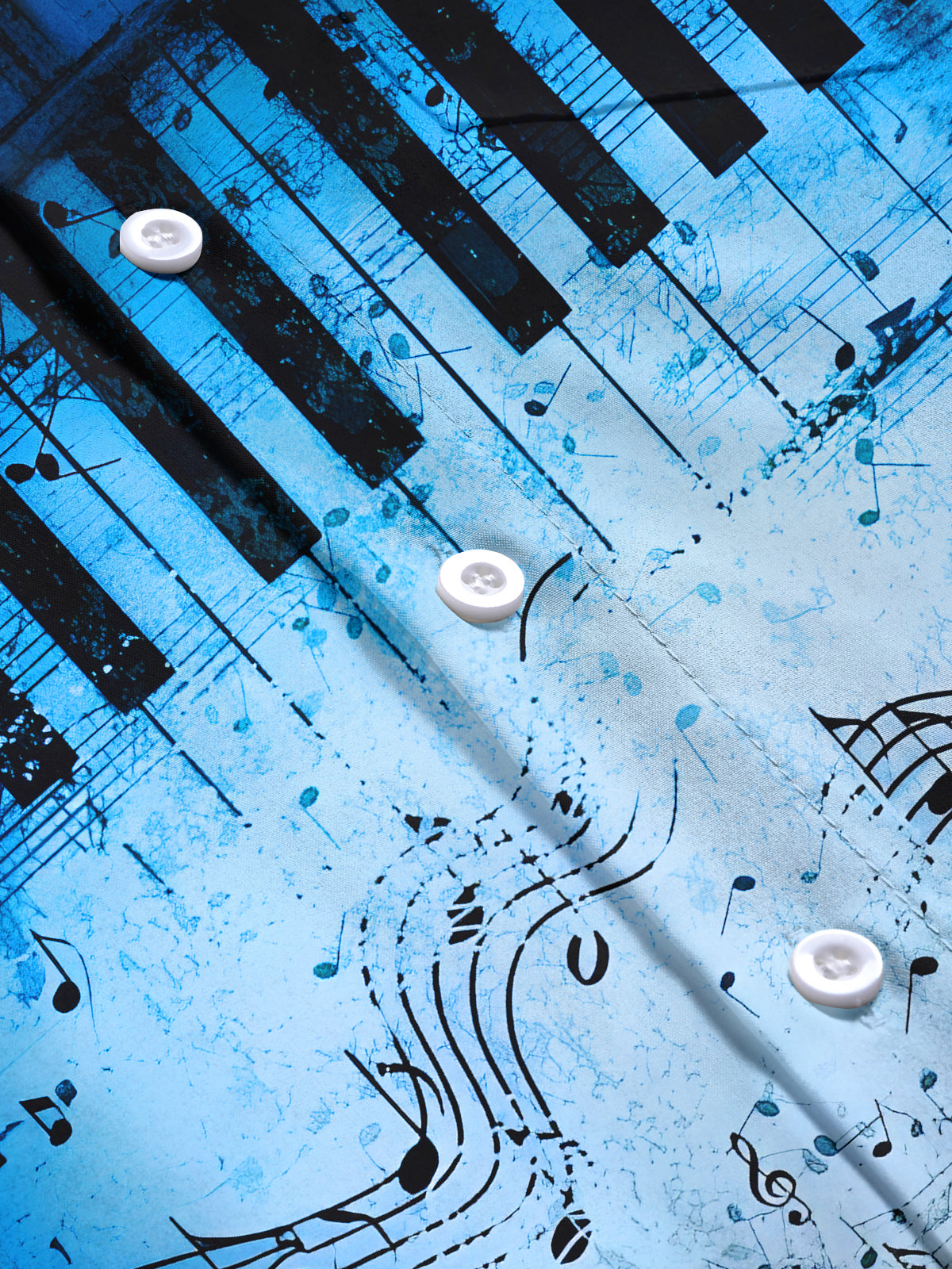 Piano Music Notes Men's Pocket Short Sleeve Shirts