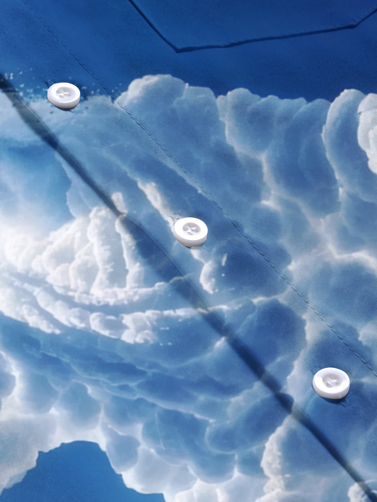 Jesus Cloud Flower Art Print Men's Pocket Short Sleeve Shirts