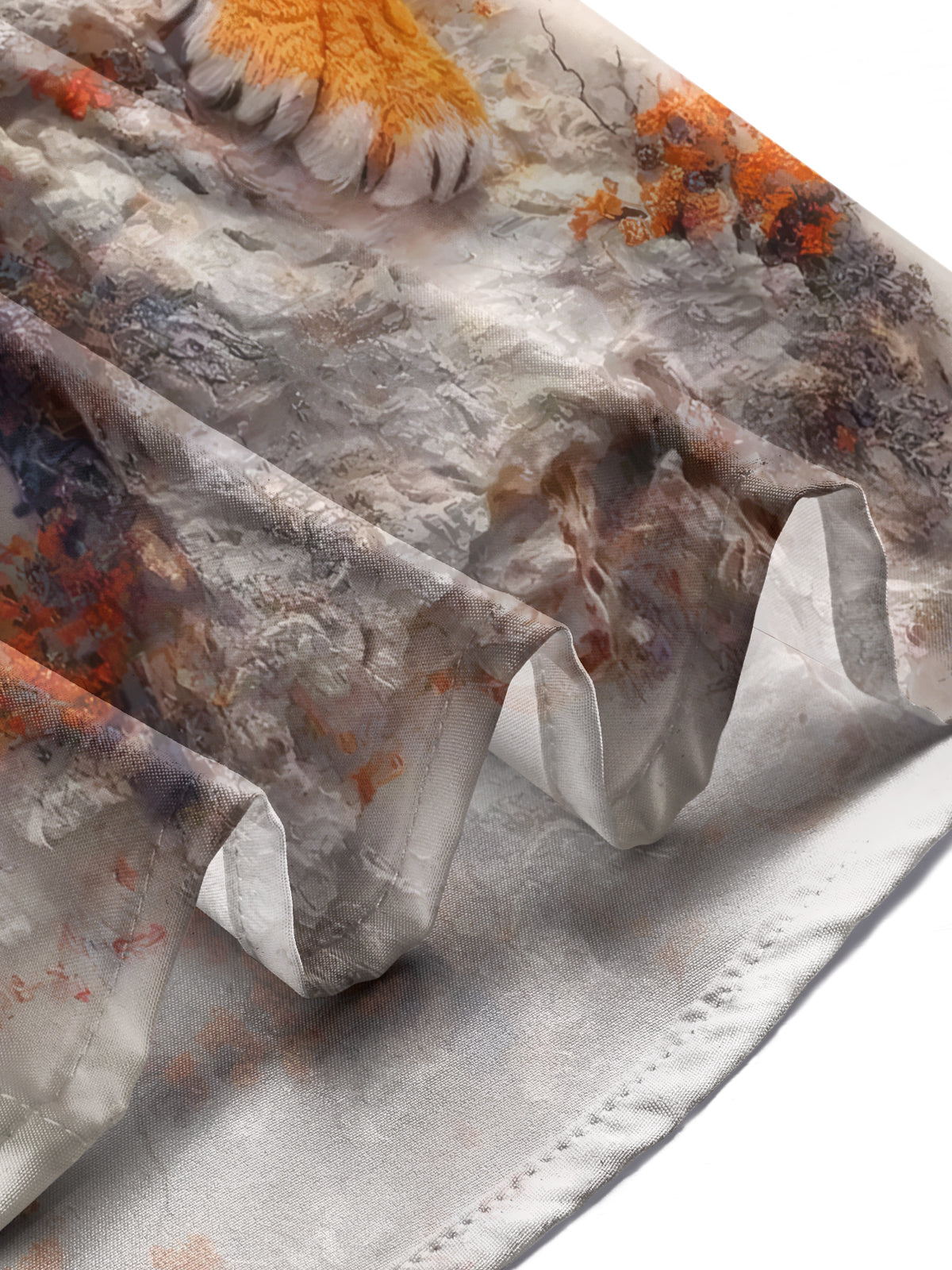 Tiger Plant Print Men's Pocket Short Sleeve Shirts