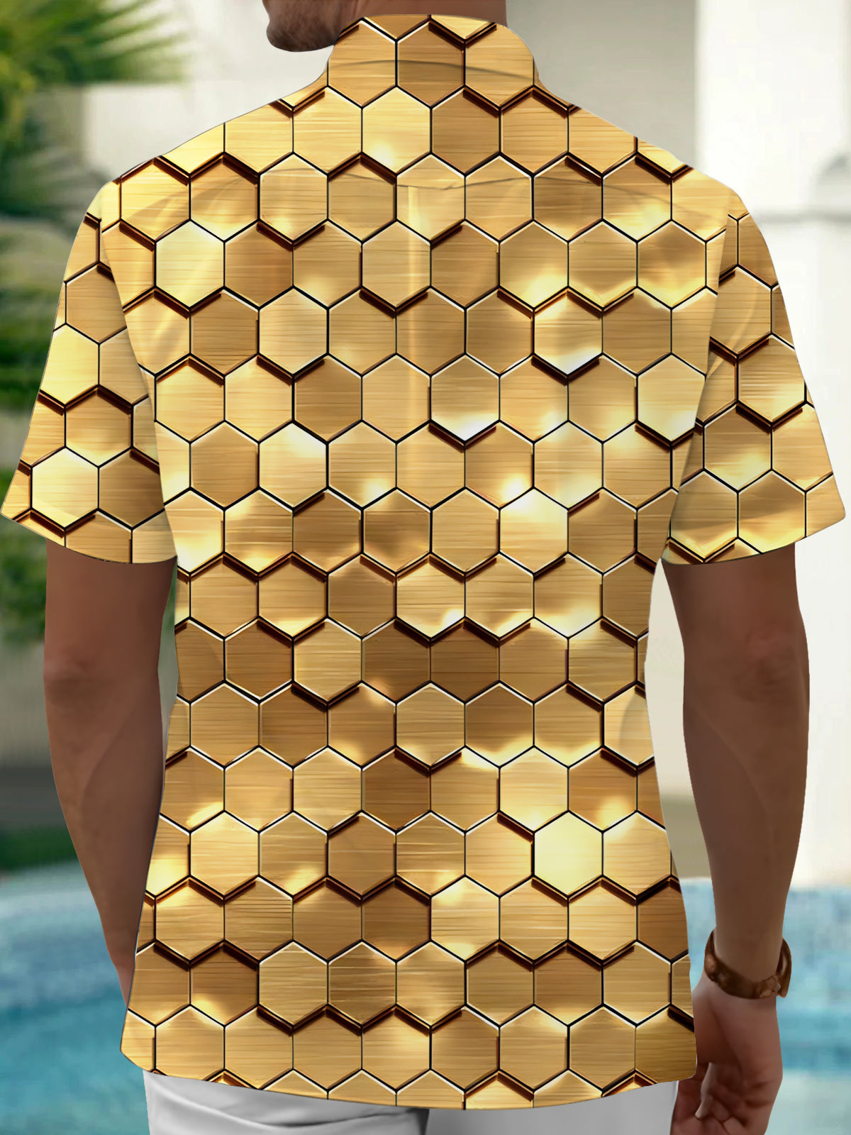 Geometry Men's Pocket Short Sleeve Shirts