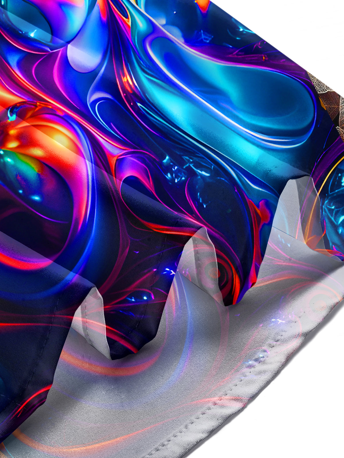 Psychedelic Colorful Abstract Men's Pocket Long Sleeve Shirts