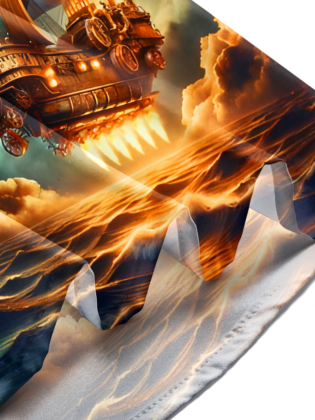 Fireworks Turbine Boat Men's Pocket Short Sleeve Shirts