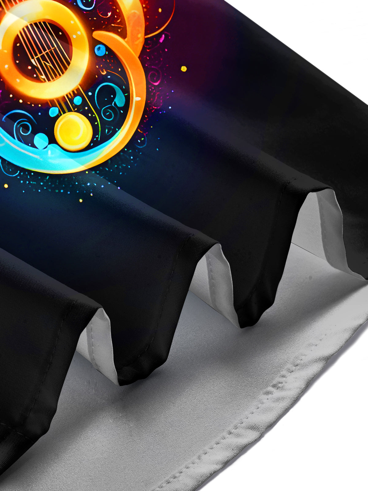 Treble Clef Music Notes Guitar Men's Pocket Short Sleeve Shirts