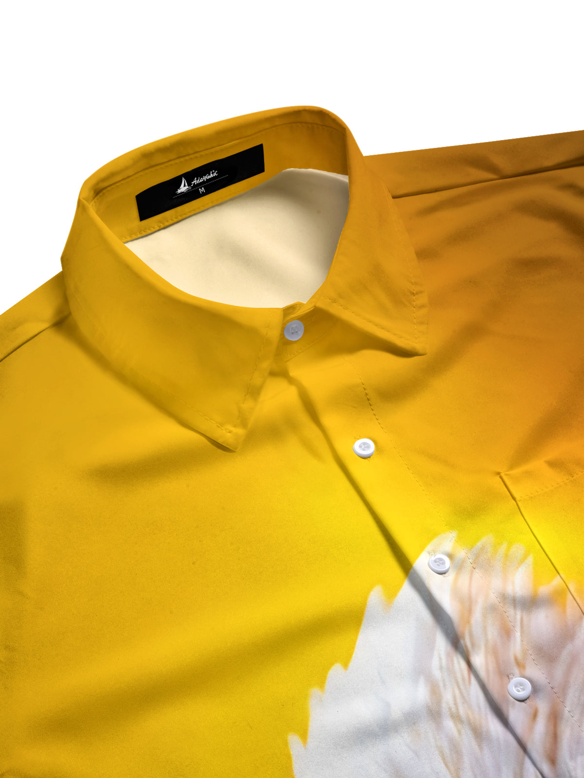 Eagle Print Men's Pocket Short Sleeve Shirts