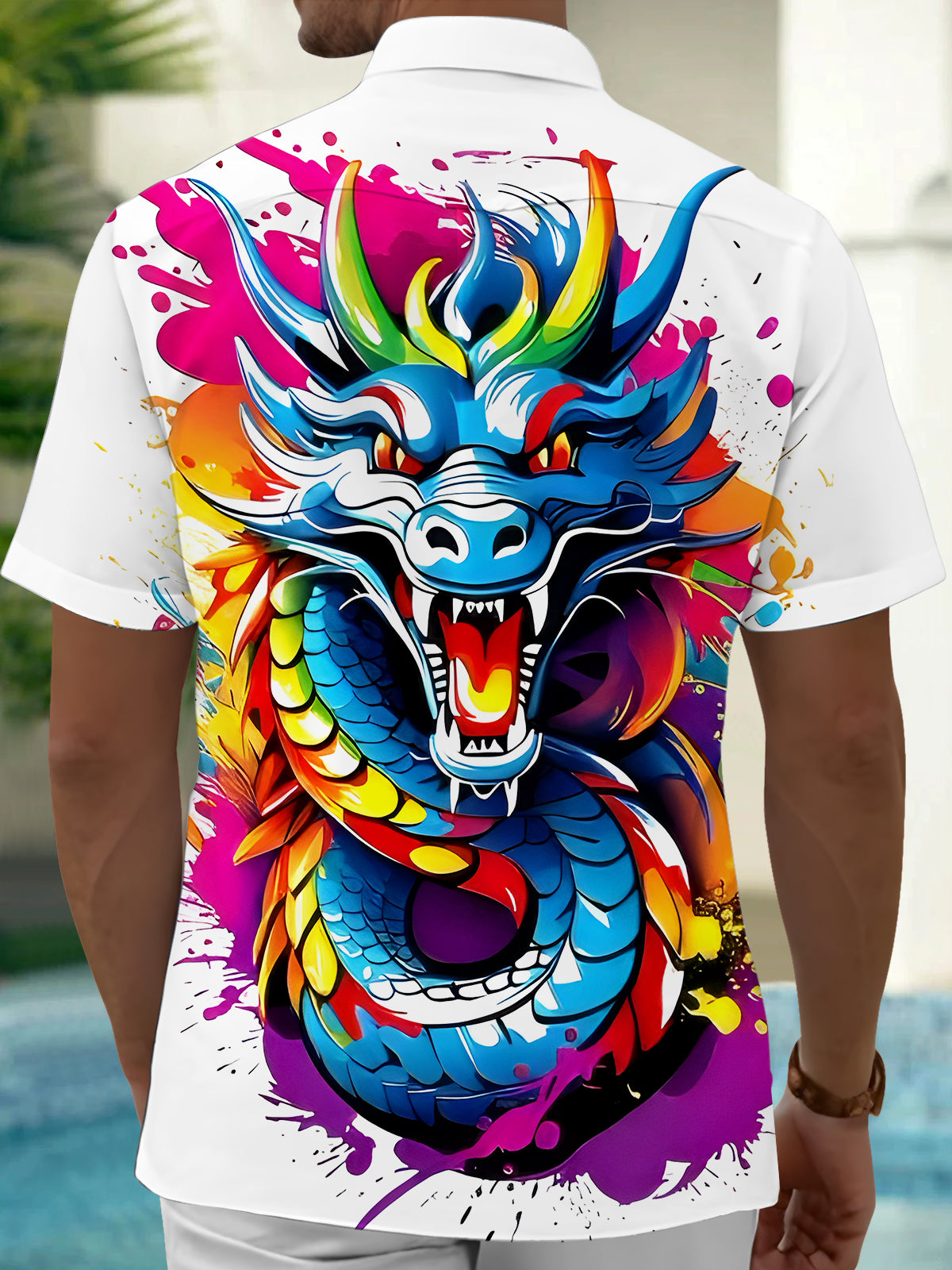Dragon Men's Pocket Short Sleeve Shirts