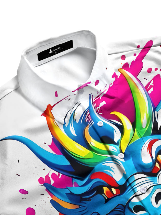 men's tie-dye shirt side view