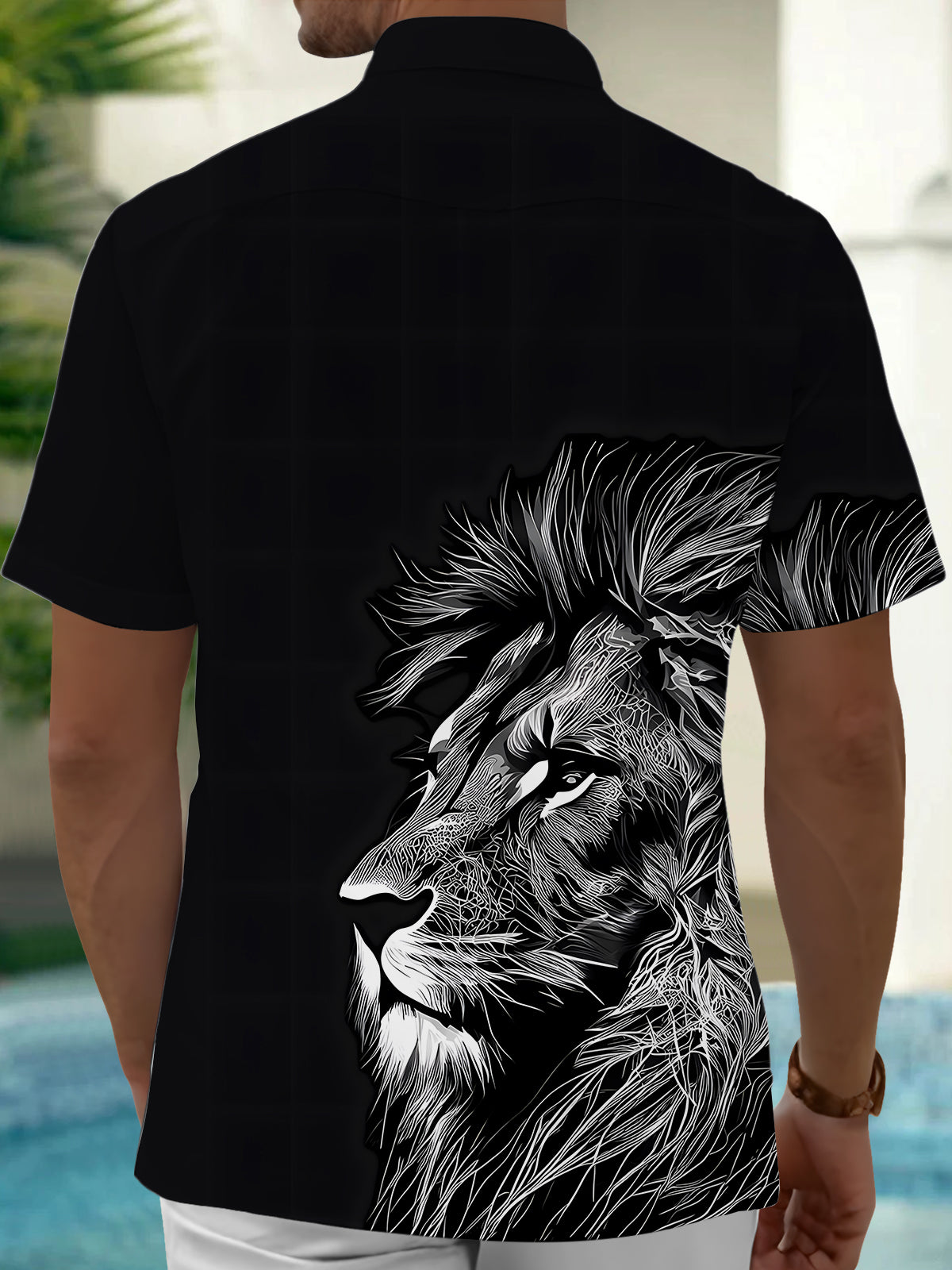 Lion Men's Pocket Short Sleeve Shirts