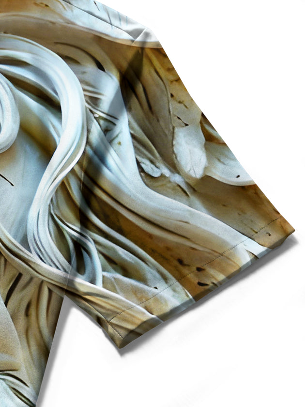 Funny Skull Art Relief Men's Pocket Short Sleeve Shirts