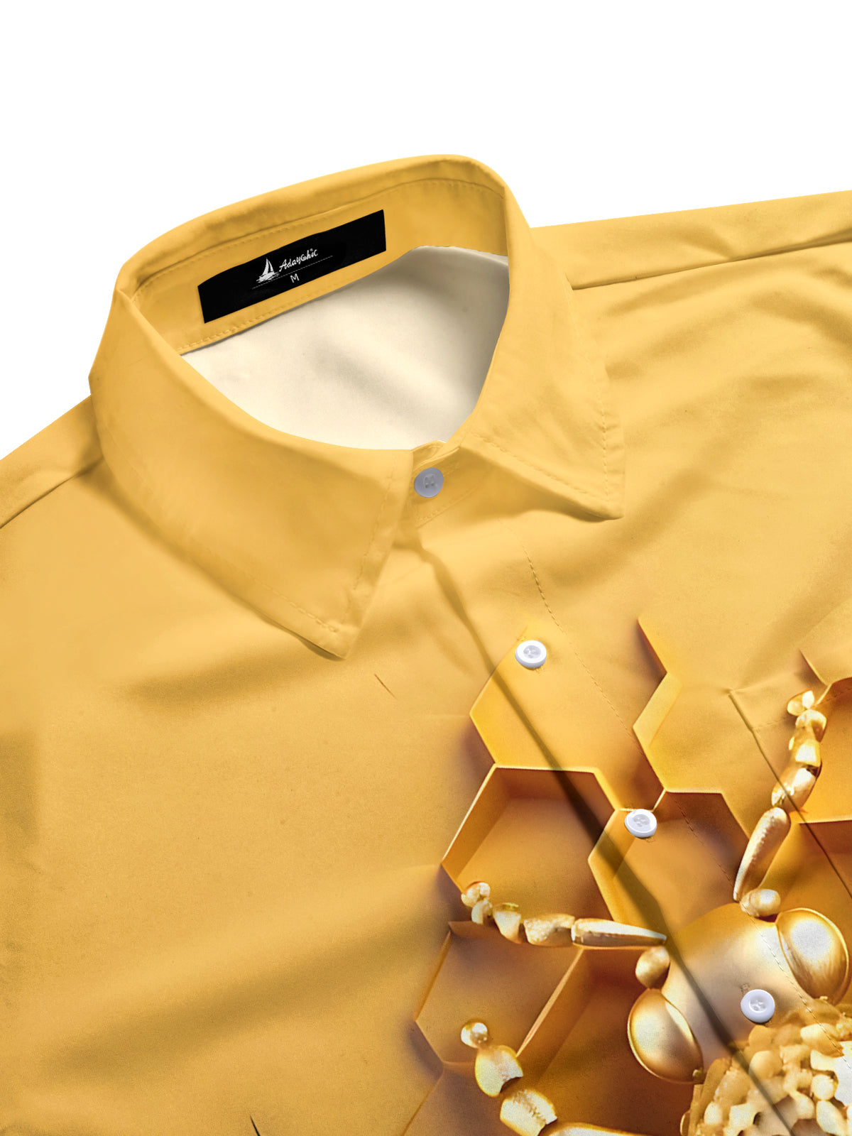 Bee Print Men's Pocket Short Sleeve Shirts