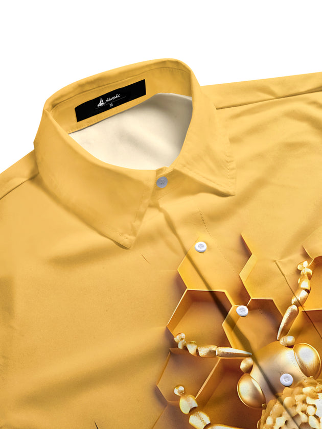 men's short sleeve shirt side view