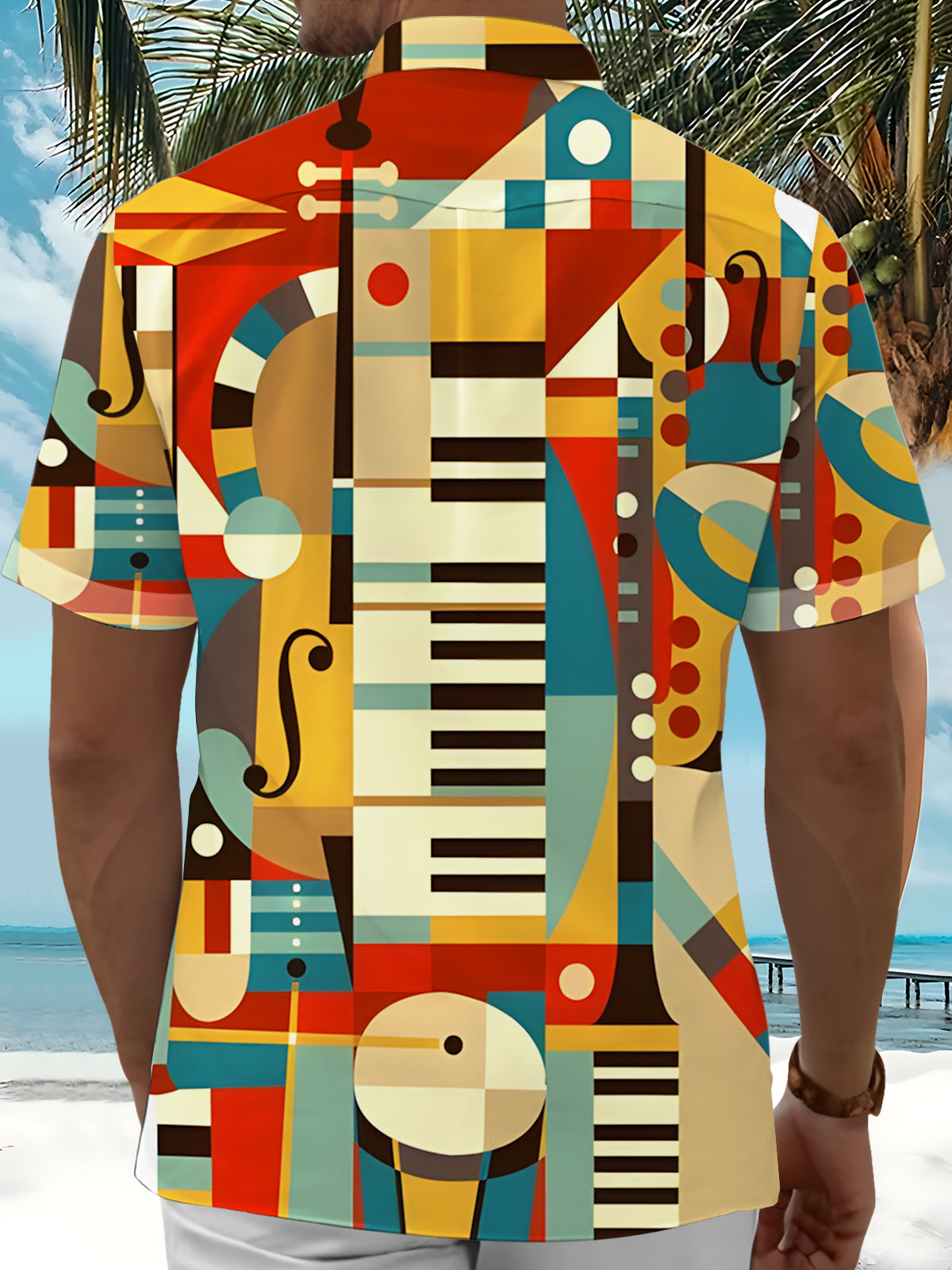 Music Men's Pocket Short Sleeve Shirts