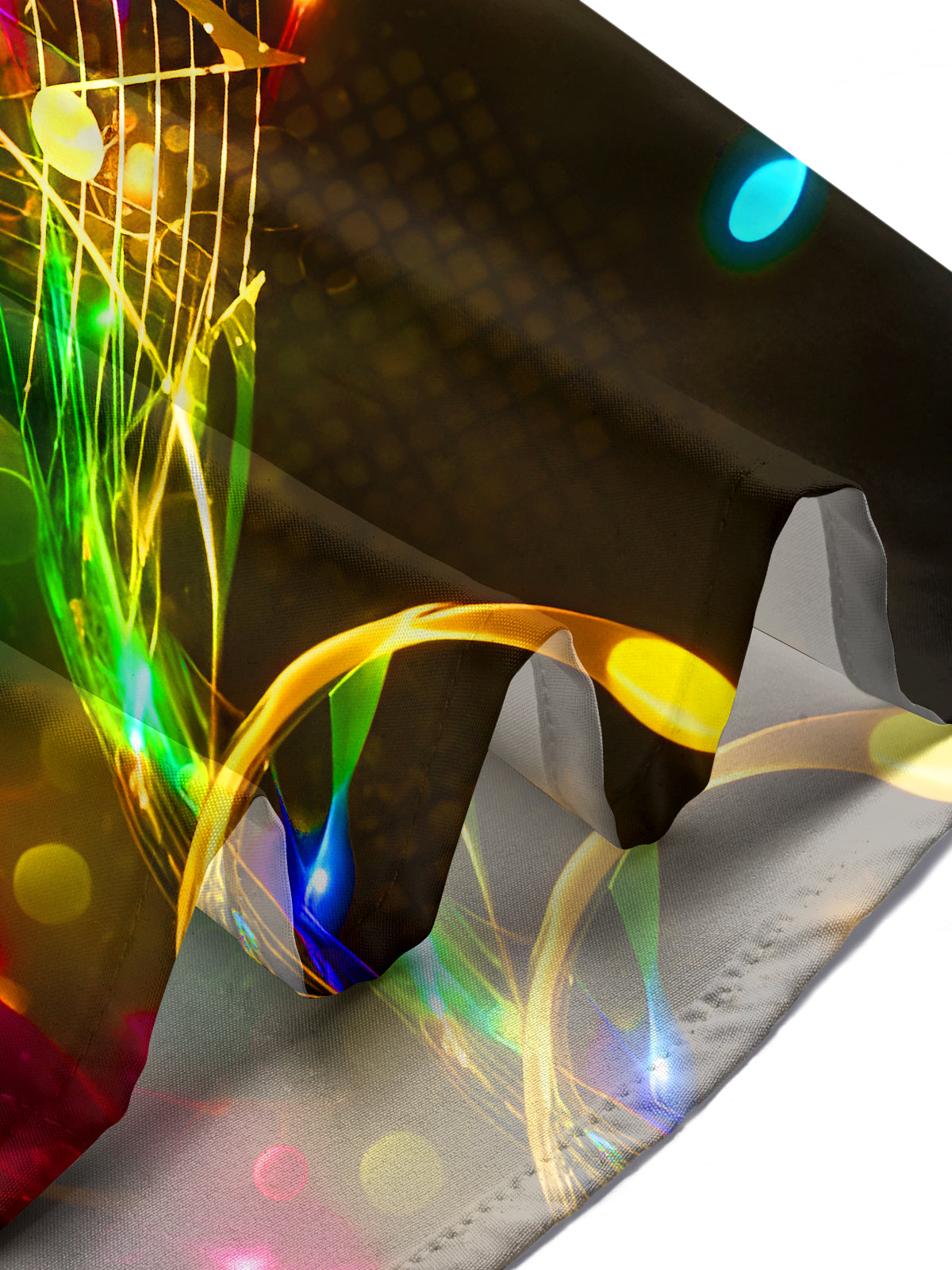 Colorful Music Notes Men's Pocket Short Sleeve Shirts