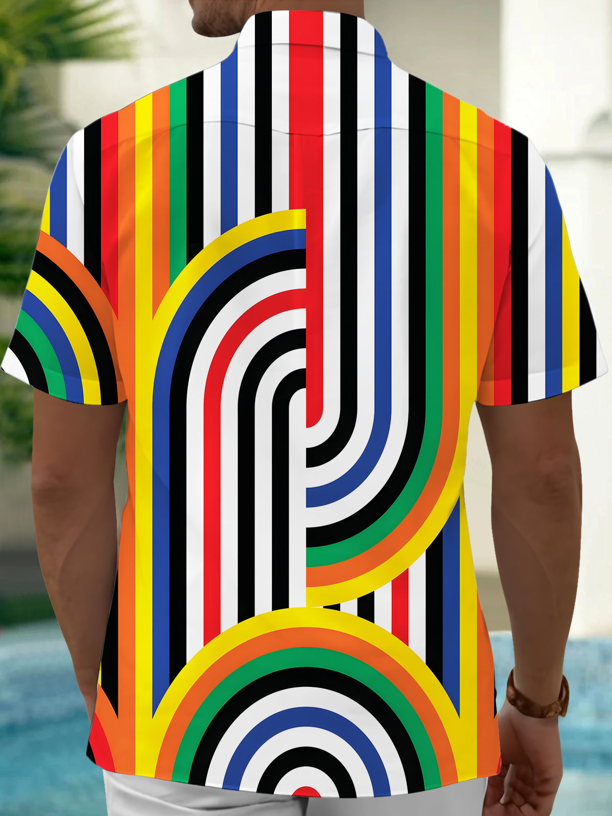 Geometry Men's Pocket Short Sleeve Shirts