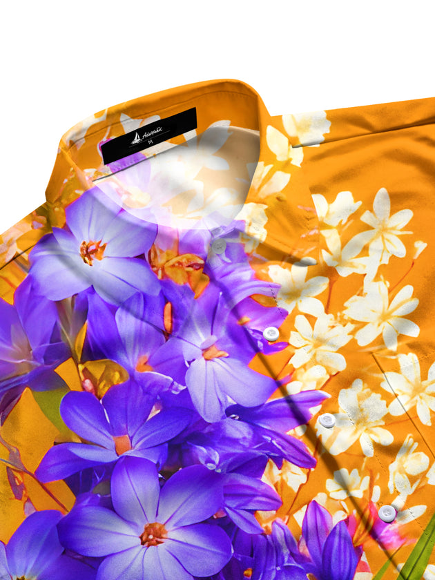 men's botanical shirt side view