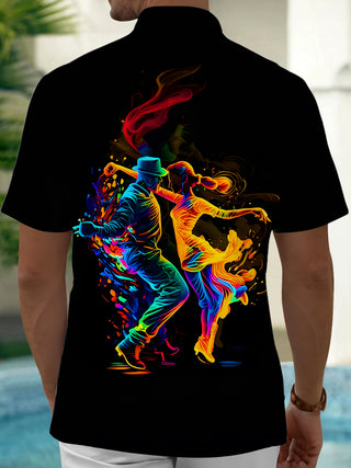 men's band shirt back view