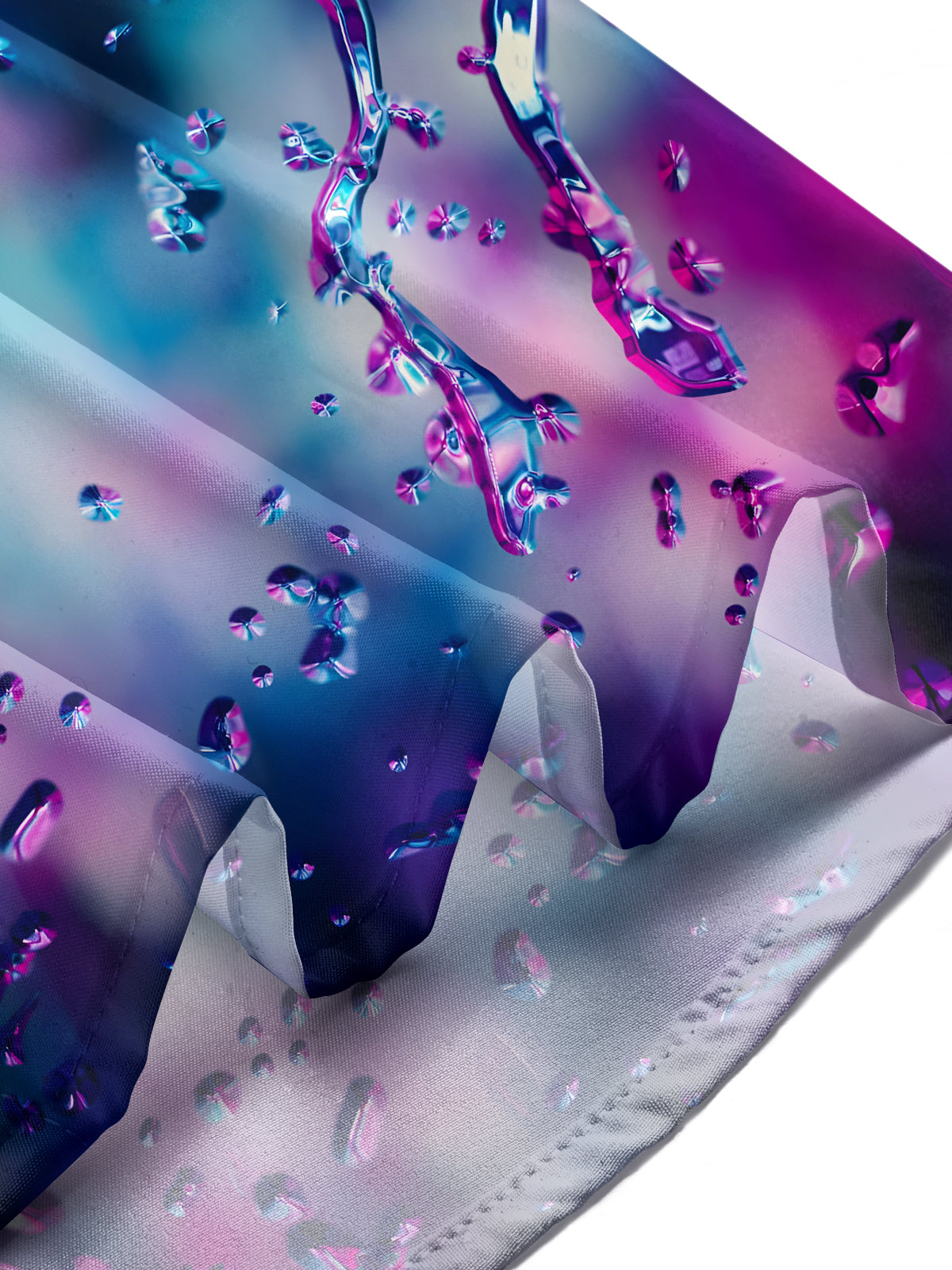 Abstract Water Art Print Men's Pocket Long Sleeve Shirts