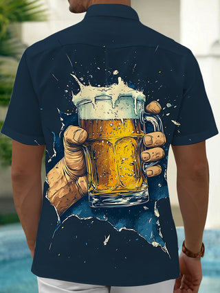 men's novelty print shirt back view