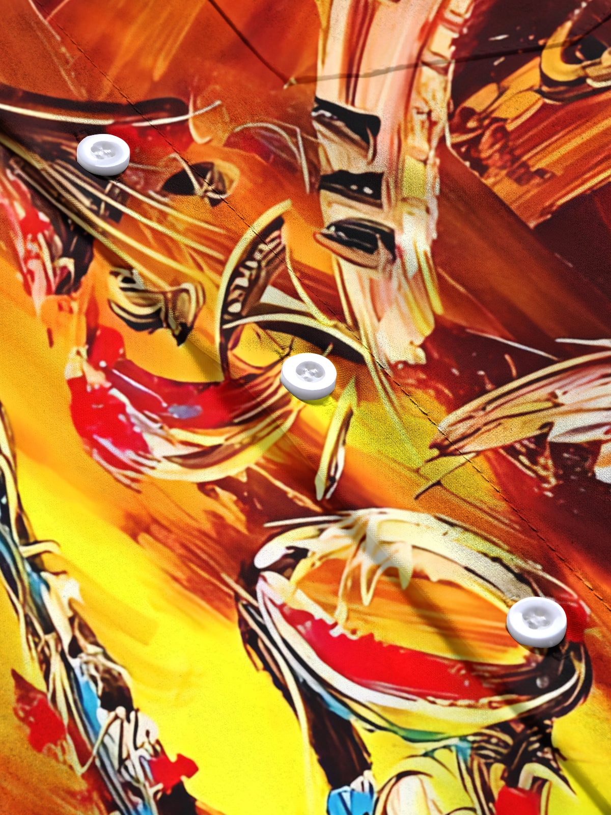 Musical Instrument Art Print Men's Pocket Short Sleeve Shirts