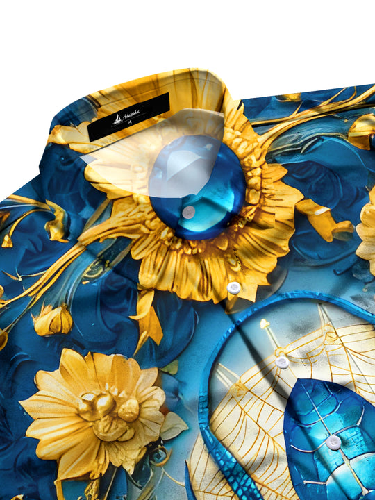 men's botanical shirt side view