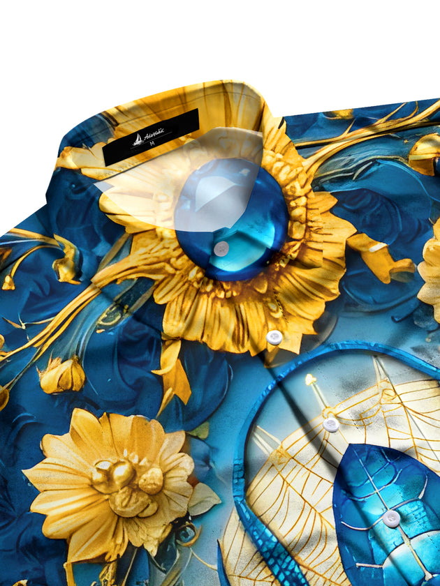 men's botanical shirt side view