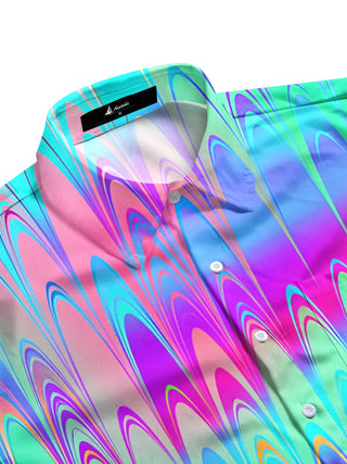 men's tie-dye shirt side view