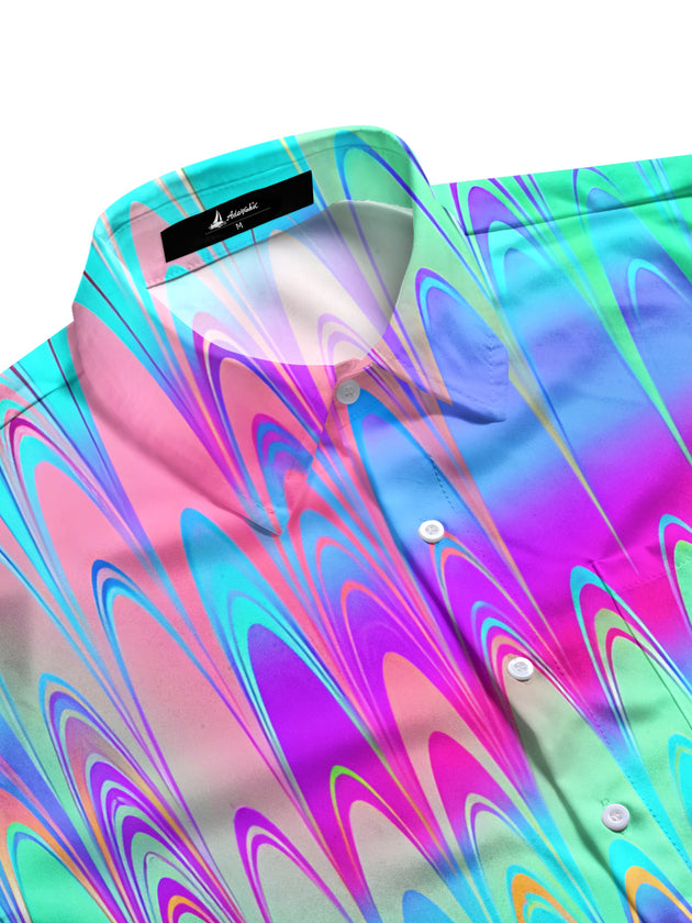 men's tie-dye shirt side view